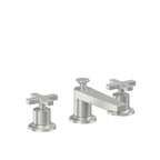 California Faucets Rincon Bay 8" Llave de Lavabo de 3 Orificios para Cubierta, con Dos Manerales - Cromo Satinado