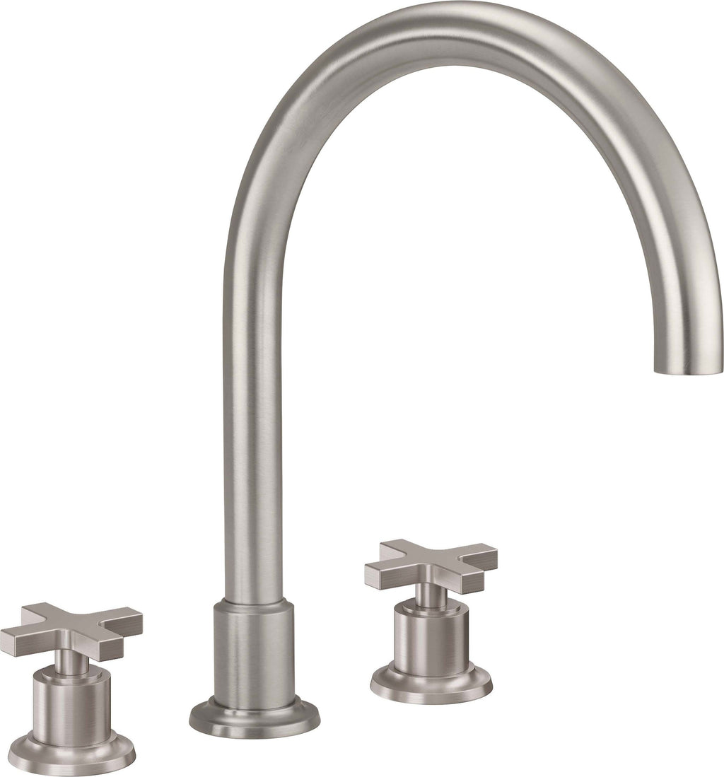 California Faucets Rincon Bay Juego Completo para Tina Romana - Níquel Satinado