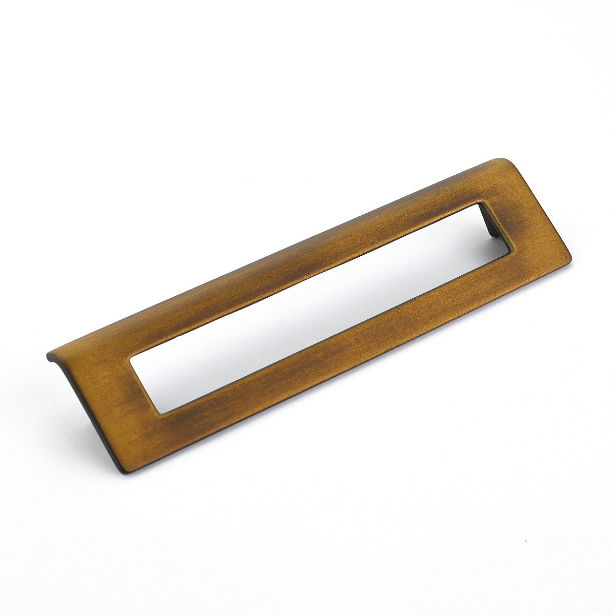 Schaub Jaladera Finestrino Angled Rectange, 6-5/16" cc — Bronce Bruñido