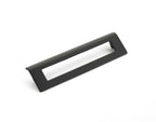 Schaub Jaladera Finestrino Angled Rectangle, 6-5/16" cc — Negro Mate