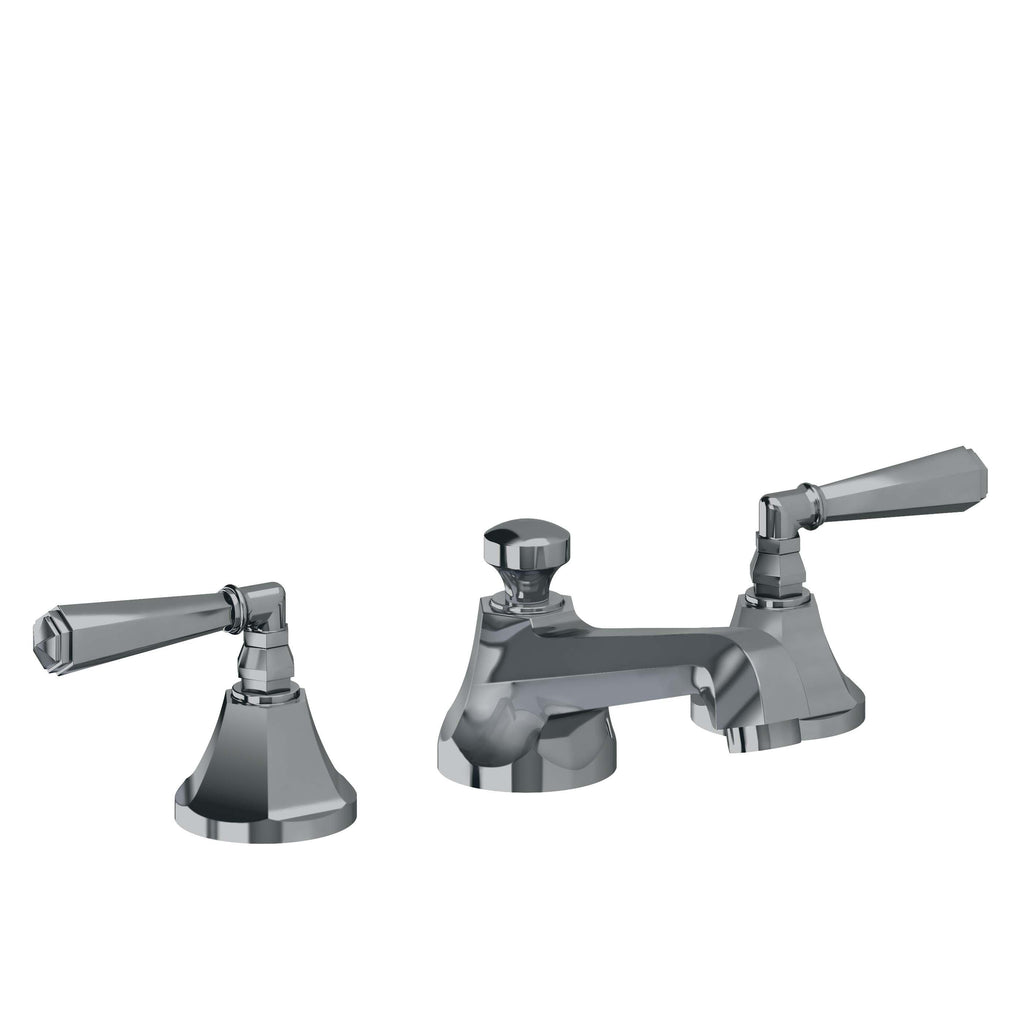 California Faucets Monterey 8" Llave de Lavabo de 3 Orificios para Cubierta, con Dos Manerales - Níquel Negro