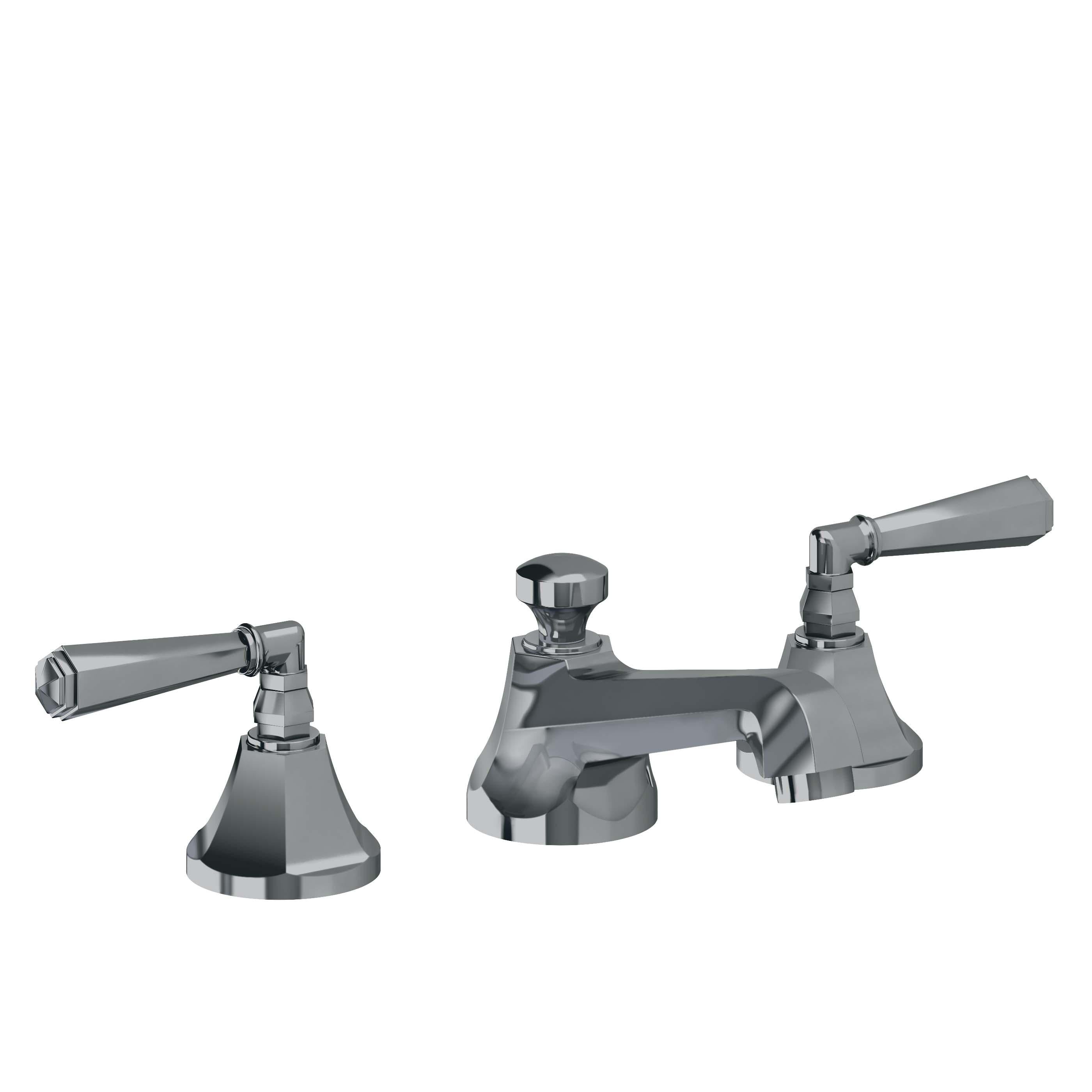 California Faucets Monterey 8" Llave de Lavabo de 3 Orificios para Cubierta, con Dos Manerales - Níquel Negro