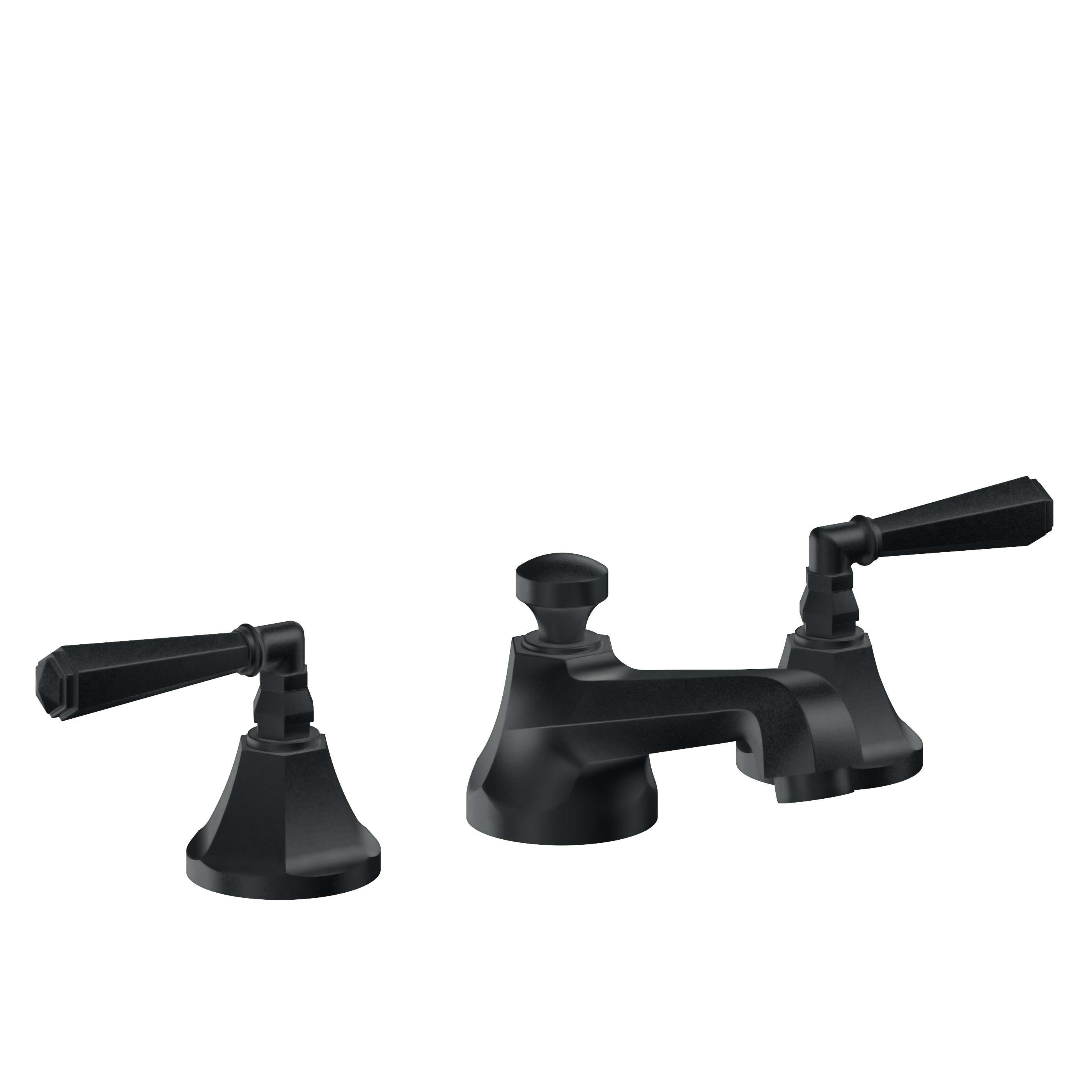 California Faucets Monterey 8" Llave de Lavabo de 3 Orificios para Cubierta, con Dos Manerales - Carbón