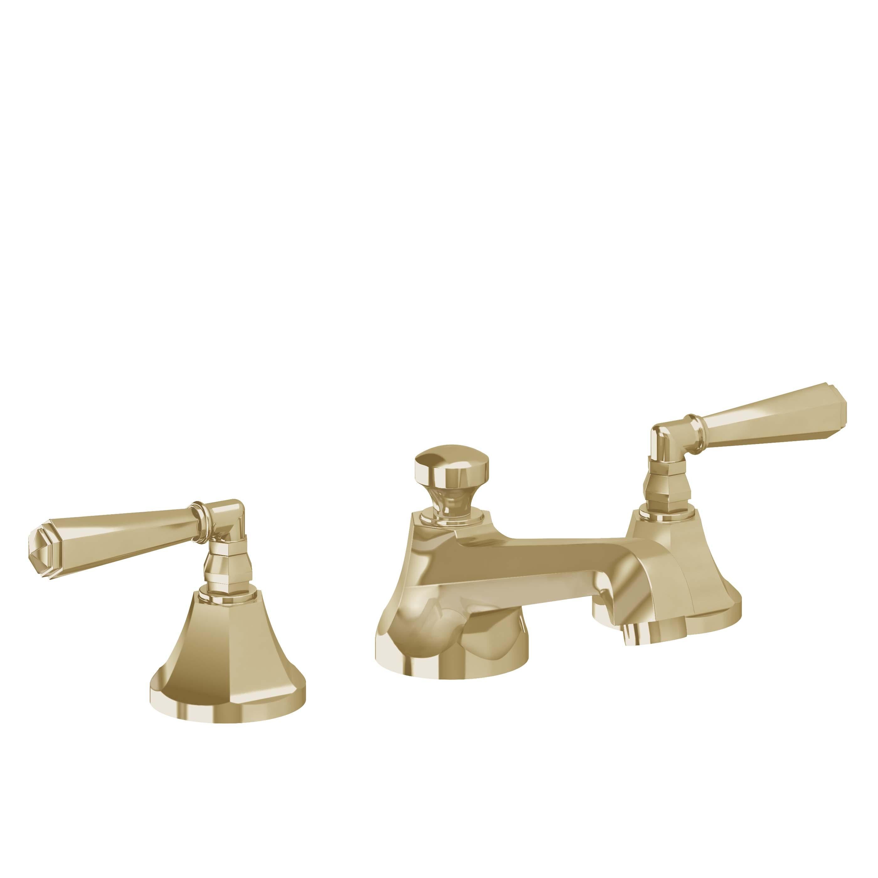 California Faucets Monterey 8" Llave de Lavabo de 3 Orificios para Cubierta, con Dos Manerales - Latón Pulido