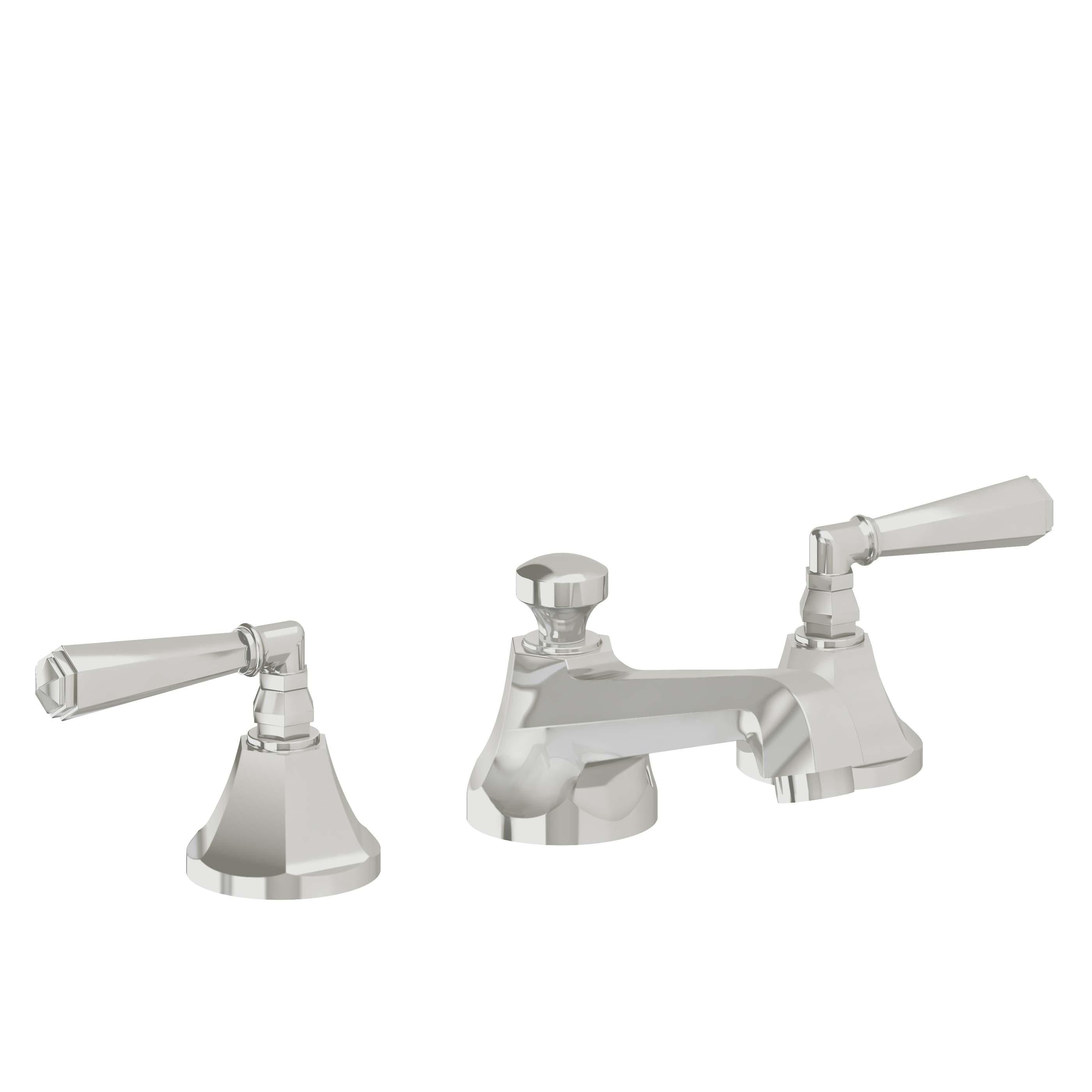 California Faucets Monterey 8" Llave de Lavabo de 3 Orificios para Cubierta, con Dos Manerales - Cromo Pulido