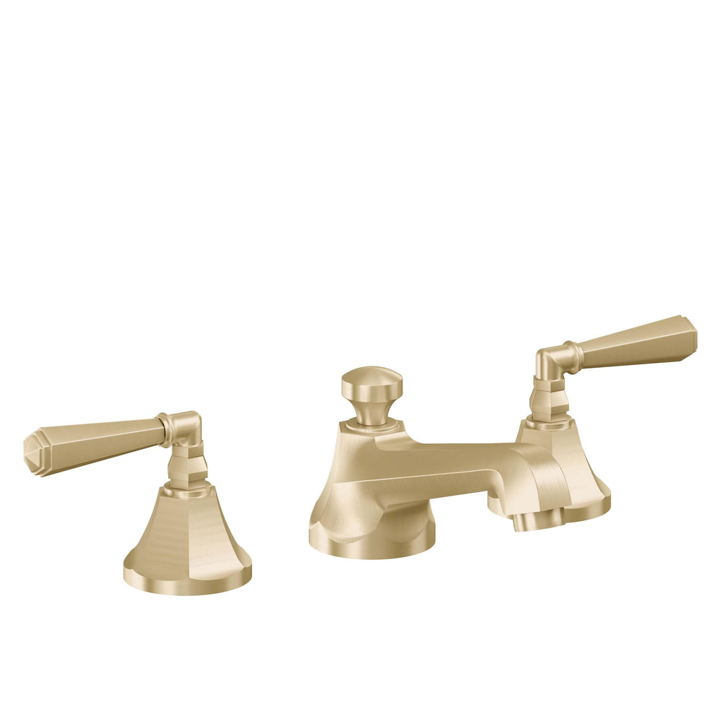California Faucets Monterey 8" Llave de Lavabo de 3 Orificios para Cubierta, con Dos Manerales - Latón Satinado