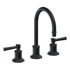 California Faucets Miramar Llave de Lavabo de 3 Orificios para Cubierta, con Dos Manerales - Manija de Palanca - Carbón
