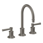 California Faucets Miramar Llave de Lavabo de 3 Orificios para Cubierta, con Dos Manerales - Manija de Palanca - Grafito