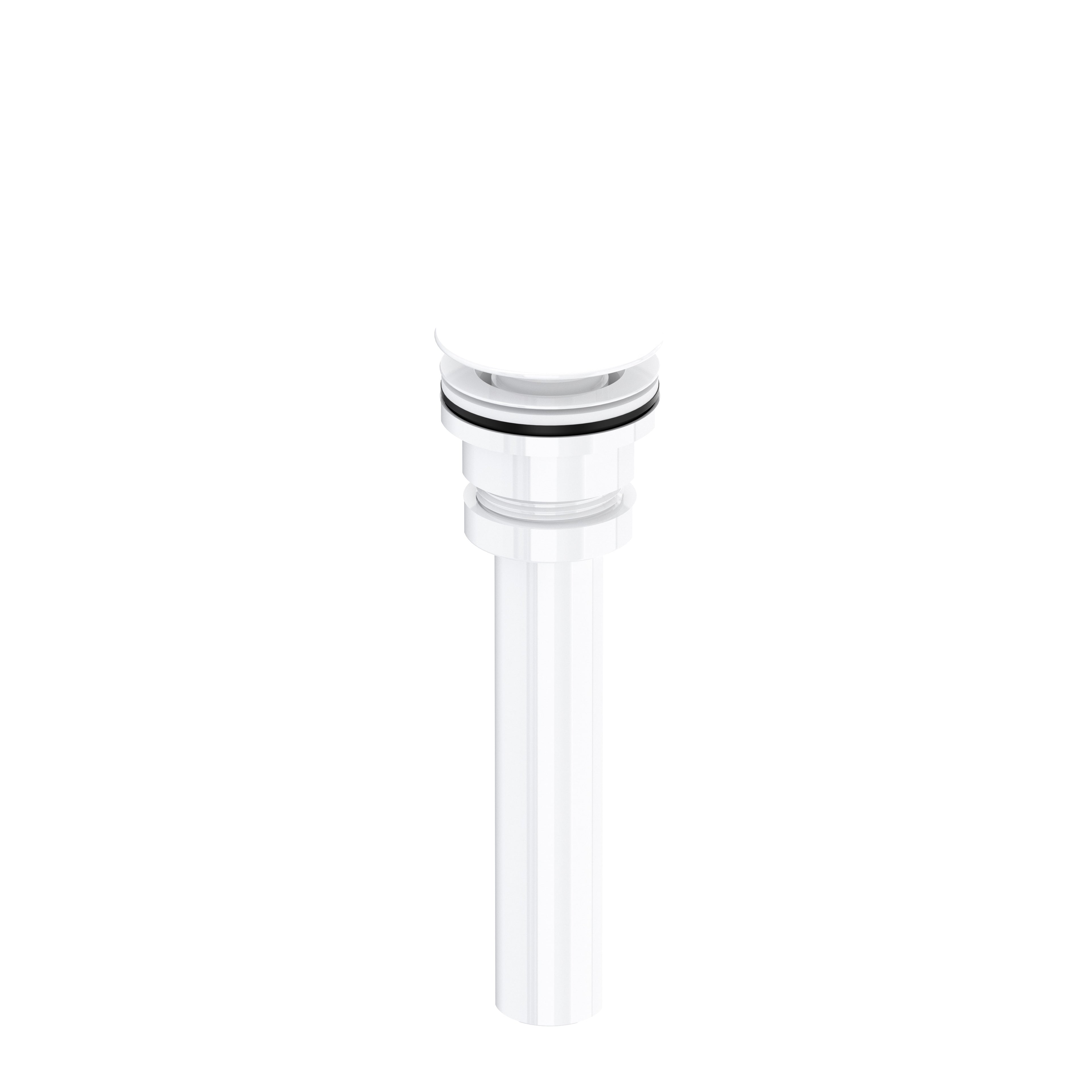 Desagüe de Victoria + Albert, pieza completa vista en ángulo sobre fondo blanco — Blanco (Desagüe Universal de Lavabo tipo Abierto)