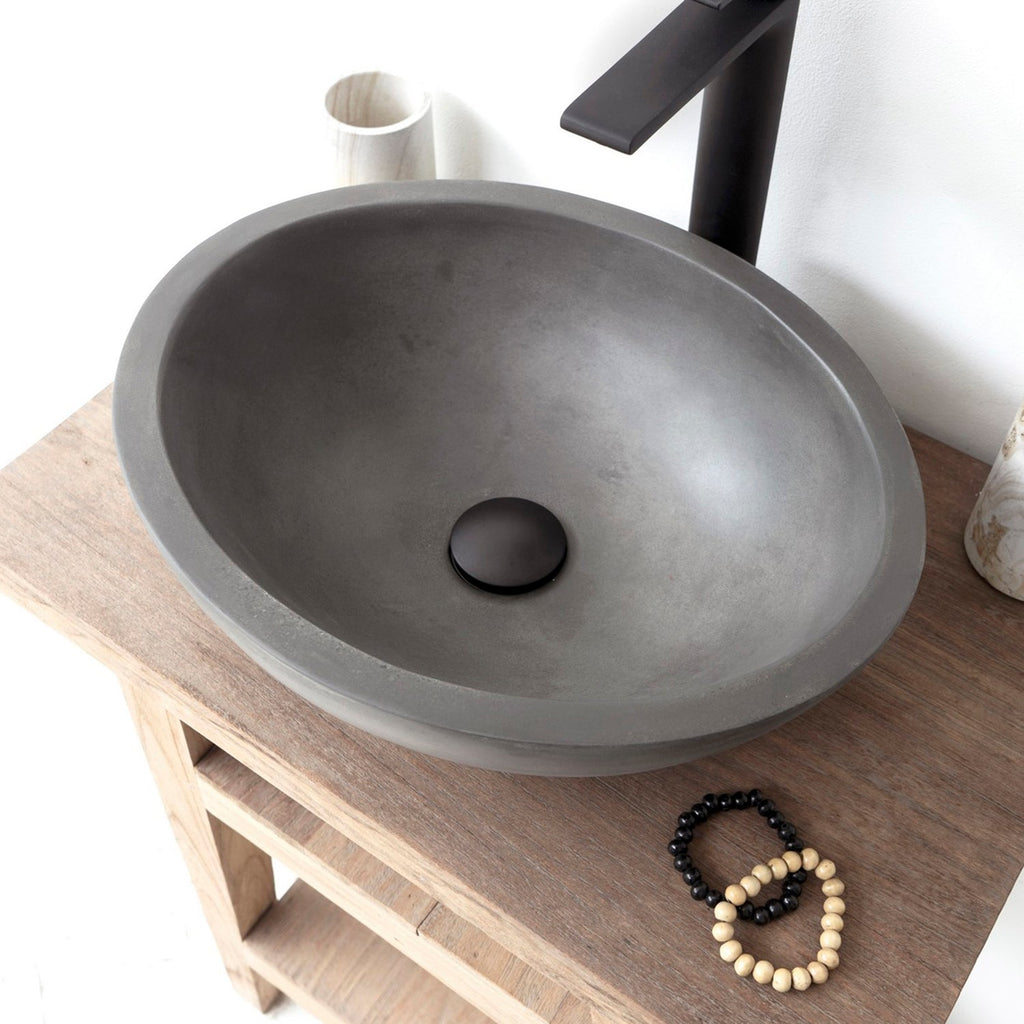 Barclay Caspar Chico — Lavabo de Sobreponer Oval de Concreto — imagen 1