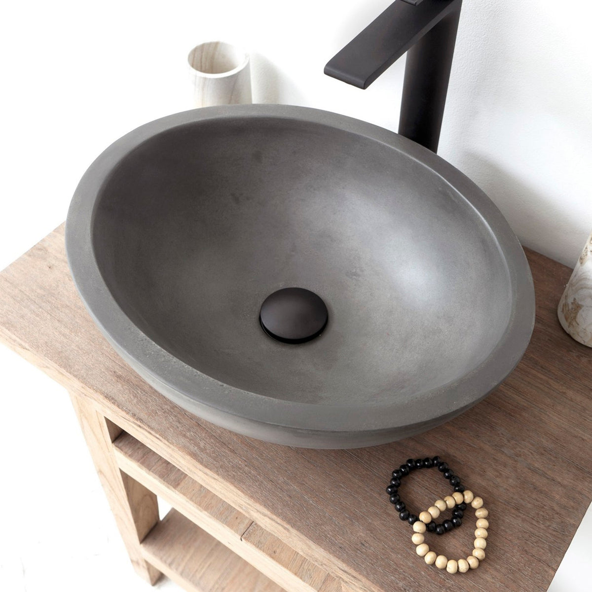 Barclay Caspar Chico — Lavabo de Sobreponer Oval de Concreto — imagen 1