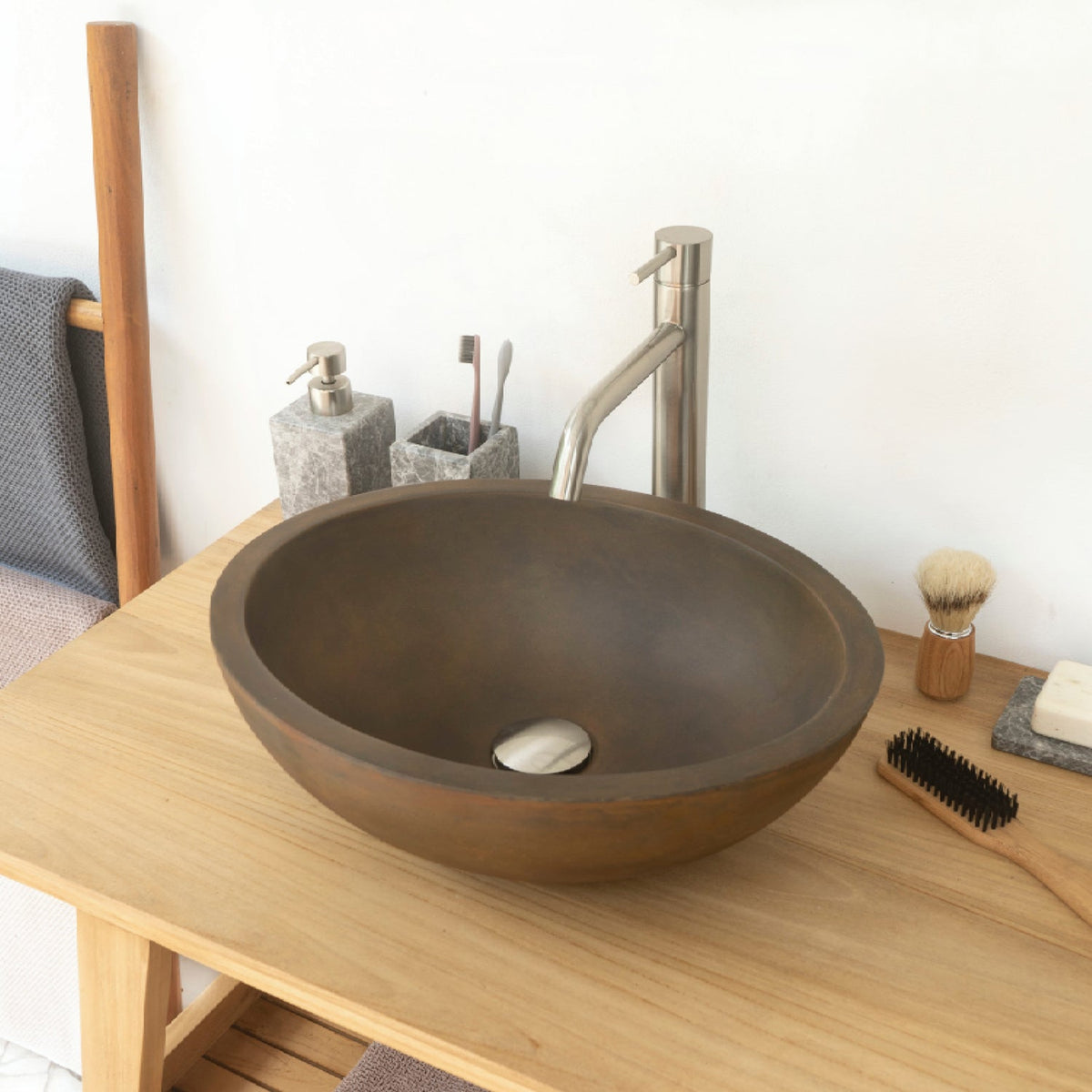 Barclay Caspar Chico — Lavabo de Sobreponer Oval de Concreto — imagen 6