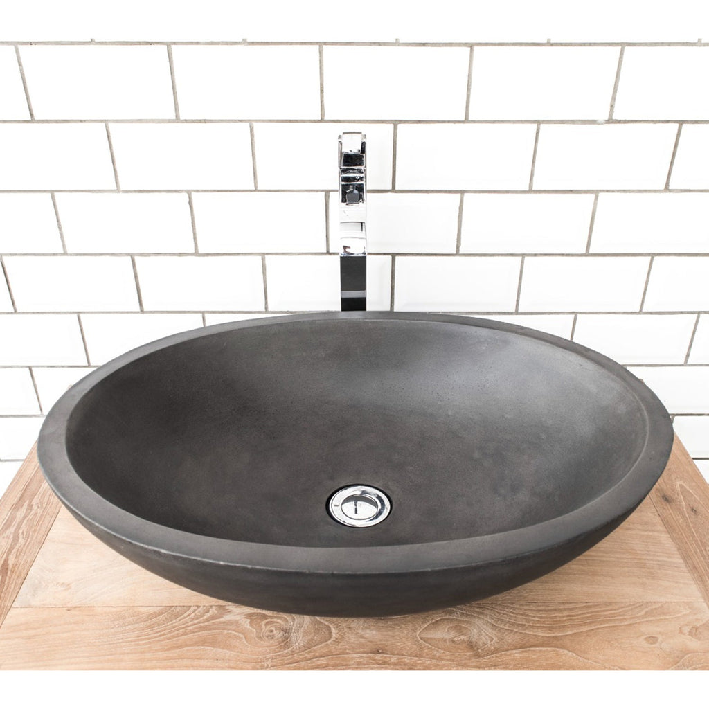 Barclay Caspar Grande — Lavabo de Sobreponer Oval de Concreto — imagen 1