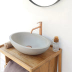 Barclay Caspar Grande — Lavabo de Sobreponer Oval de Concreto — imagen 4