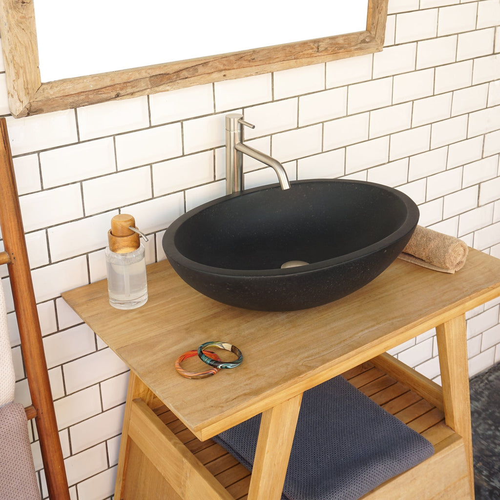 Barclay Caspar Grande — Lavabo de Sobreponer Oval de Concreto — imagen 5