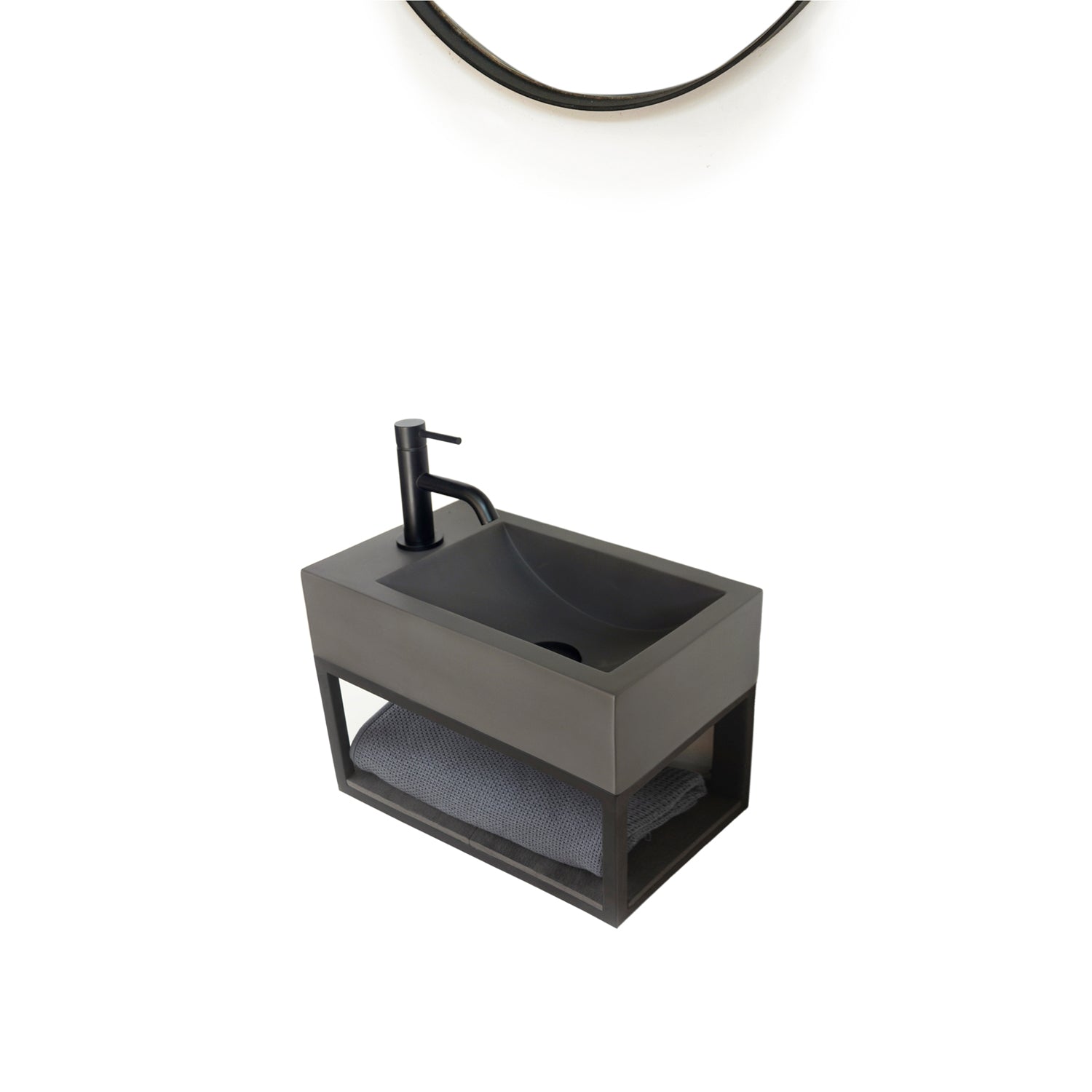 Barclay Brixton — Lavabo de Pared Rectangular de Concreto — imagen 2