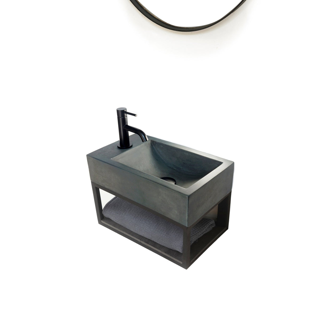 Barclay Brixton — Lavabo de Pared Rectangular de Concreto — imagen 3
