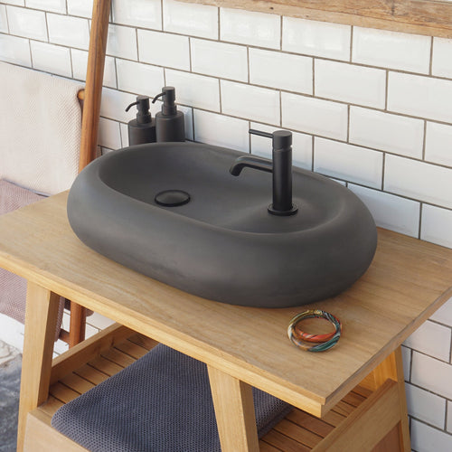 Barclay Maia — Lavabo de Sobreponer Oval de Concreto — imagen 1