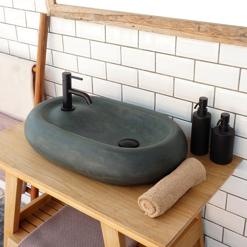 Barclay Maia — Lavabo de Sobreponer Oval de Concreto — imagen 2
