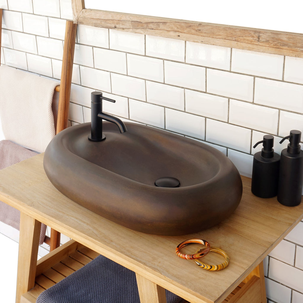 Barclay Maia — Lavabo de Sobreponer Oval de Concreto — imagen 3
