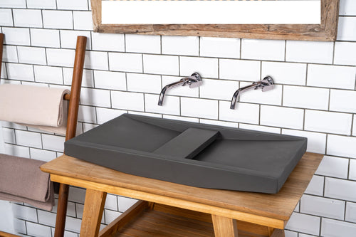 Barclay Lex 27" — Lavabo de Sobreponer de Concreto — imagen 1