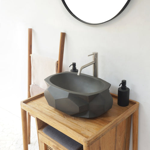 Barclay Kyan — Lavabo de Sobreponer Oval de Concreto — imagen 2