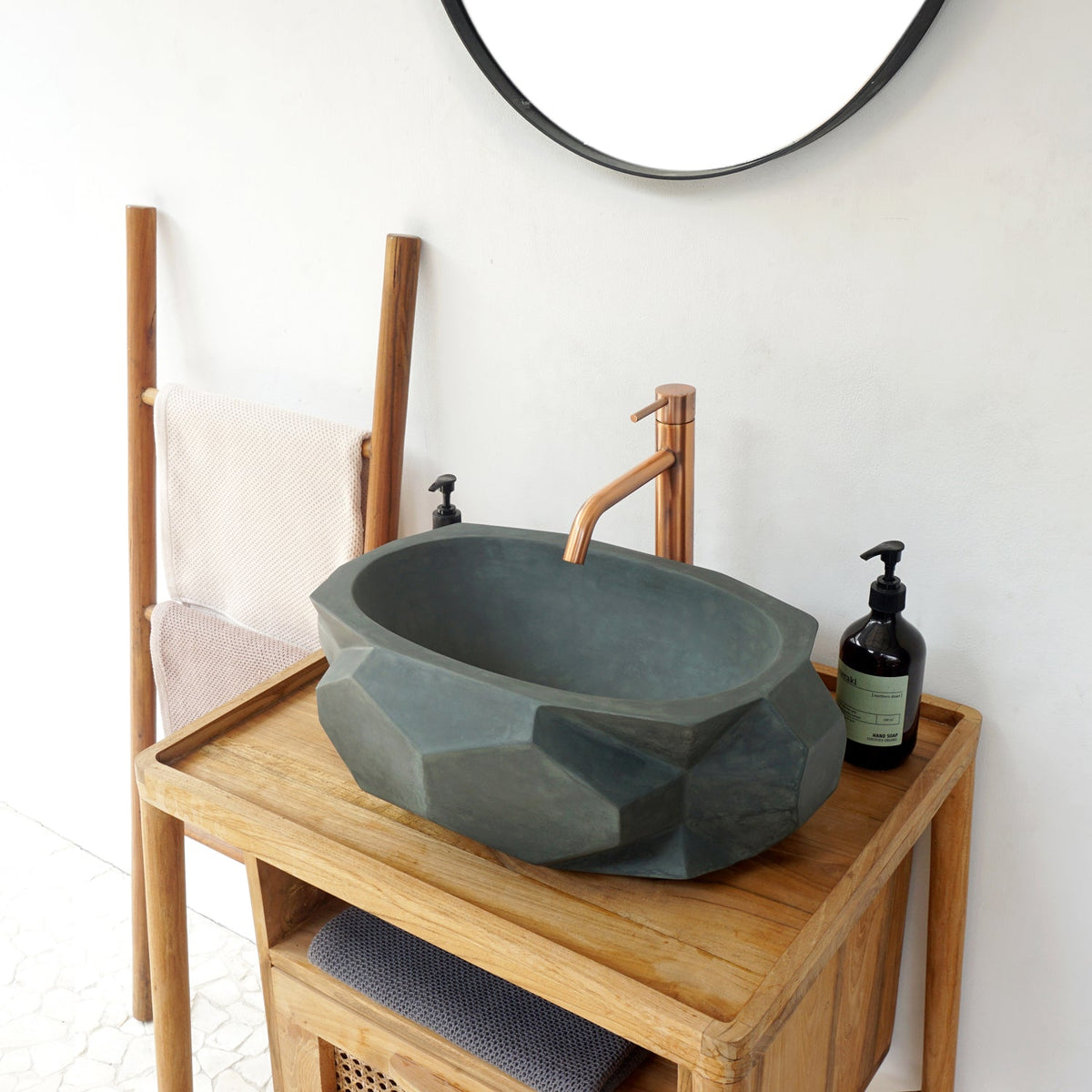 Barclay Kyan — Lavabo de Sobreponer Oval de Concreto — imagen 3