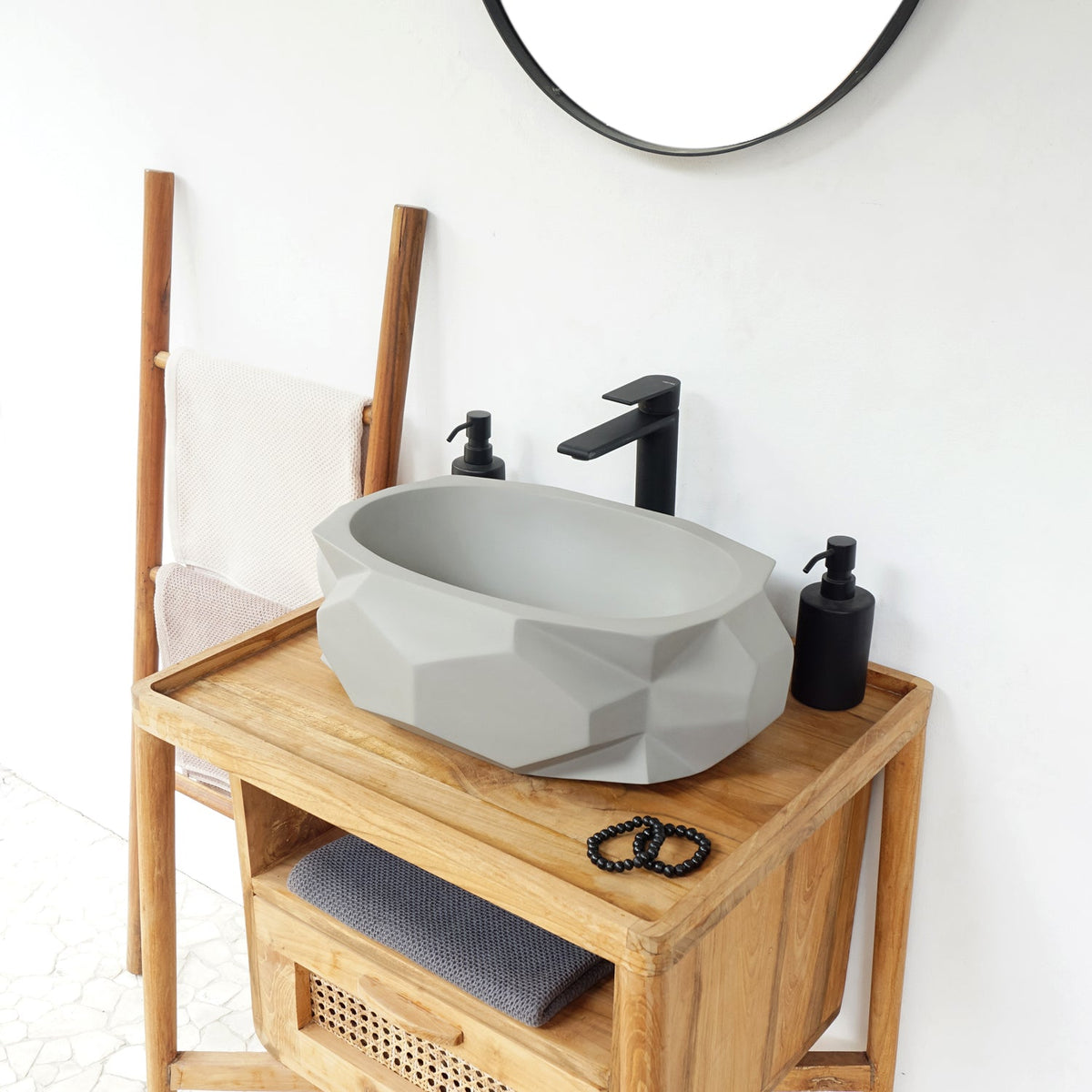 Barclay Kyan — Lavabo de Sobreponer Oval de Concreto — imagen 4