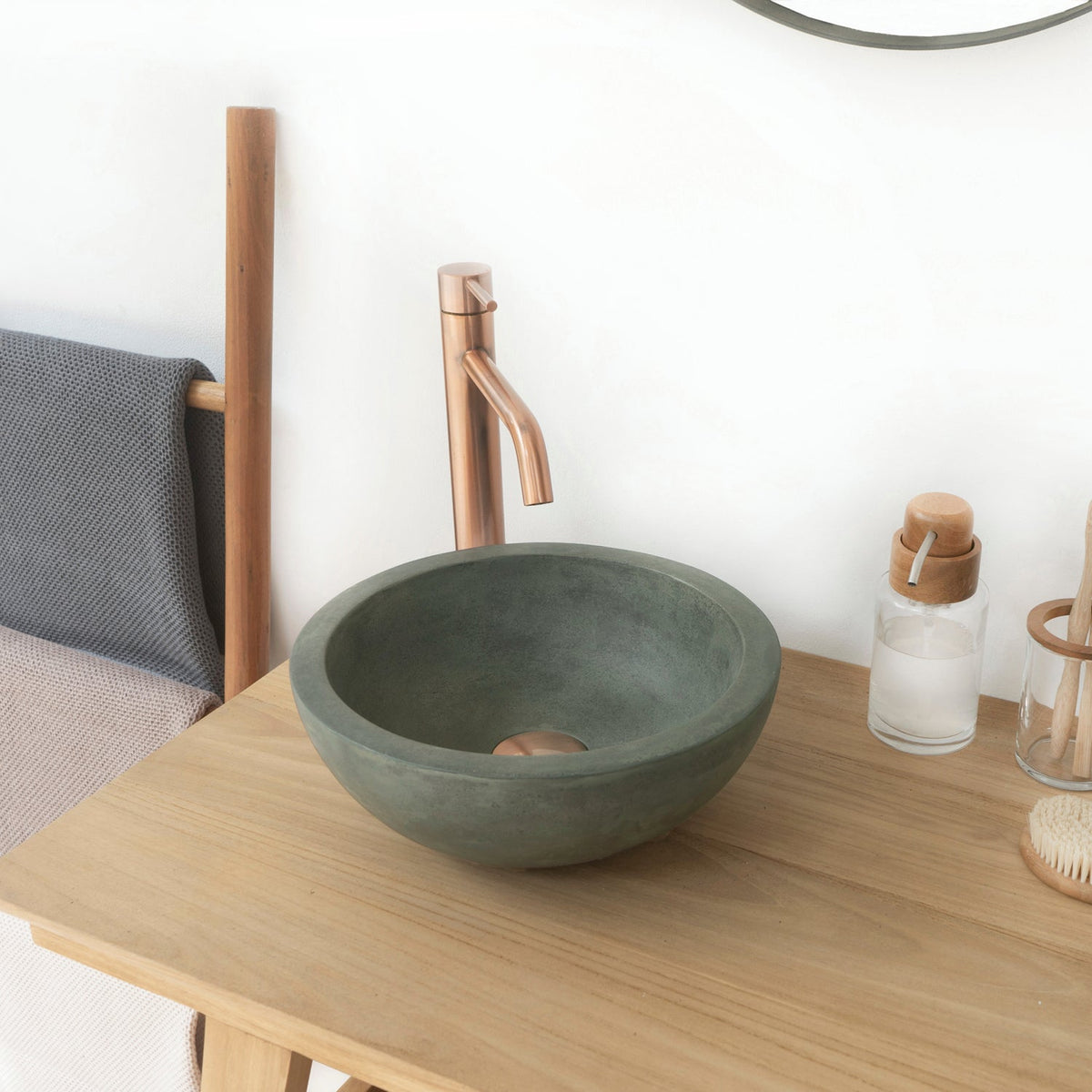 Barclay Cordell Chico — Lavabo de Sobreponer Redondo de Concreto — imagen 2