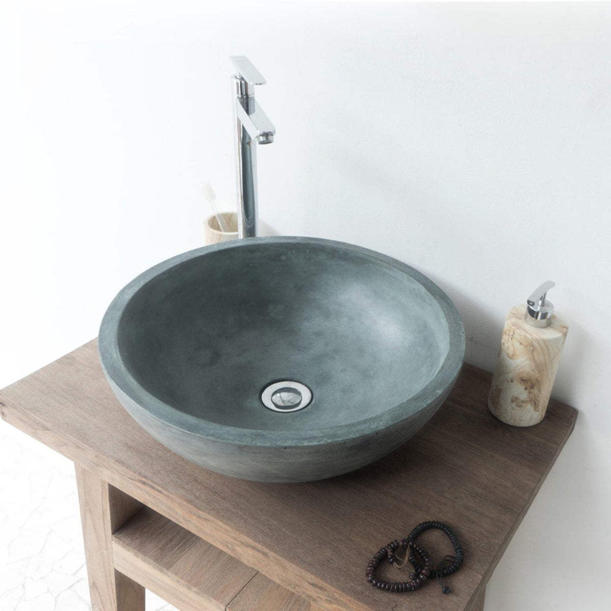 Barclay Cordell Grande — Lavabo de Sobreponer Redondo de Concreto — imagen 2