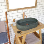Barclay Uri — Lavabo de Sobreponer Oval de Concreto — imagen 3