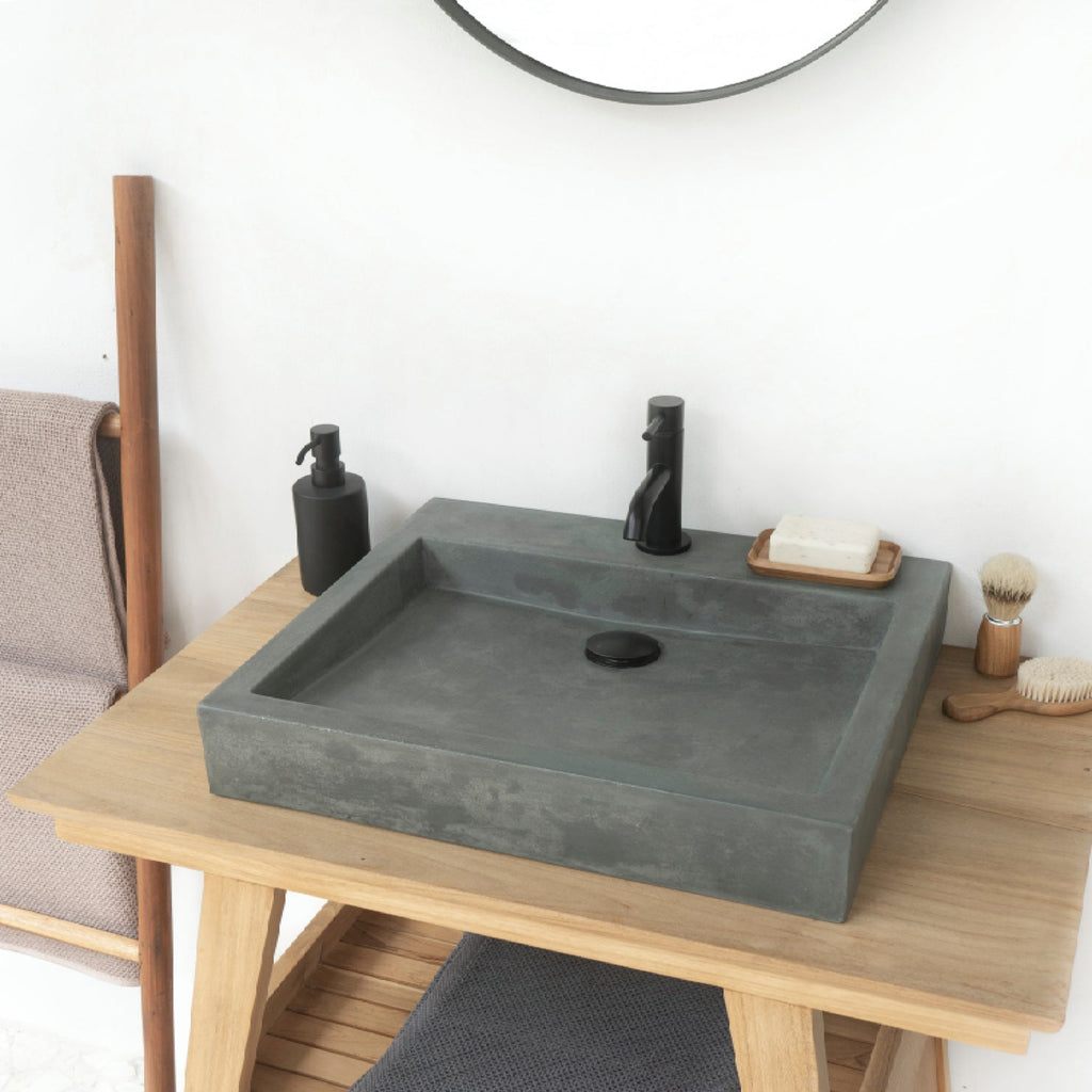 Barclay Ewan — Lavabo de Sobreponer Rectangular de Concreto — imagen 3