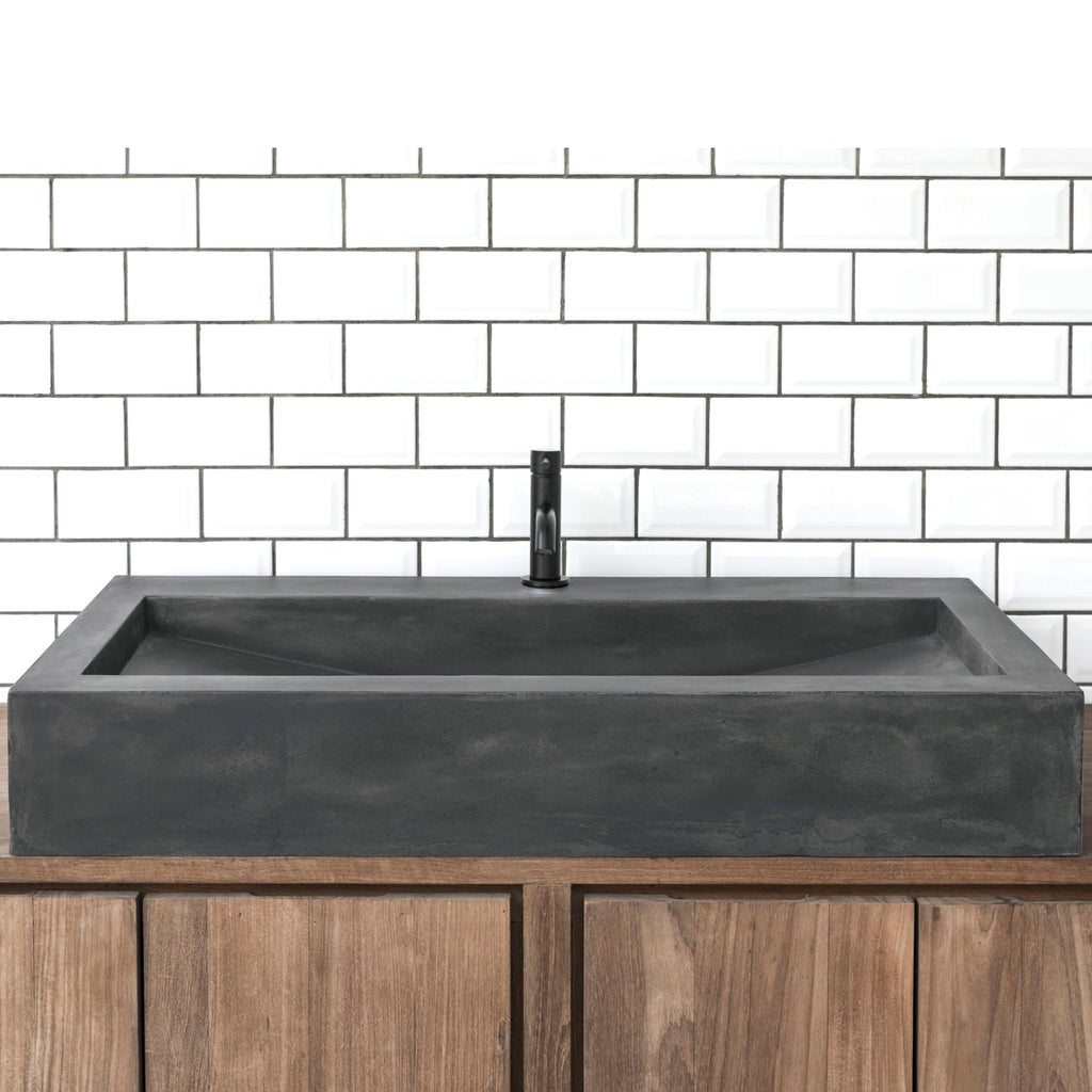 Barclay Gentry — Lavabo de Sobreponer Rectangular de Concreto — imagen 1