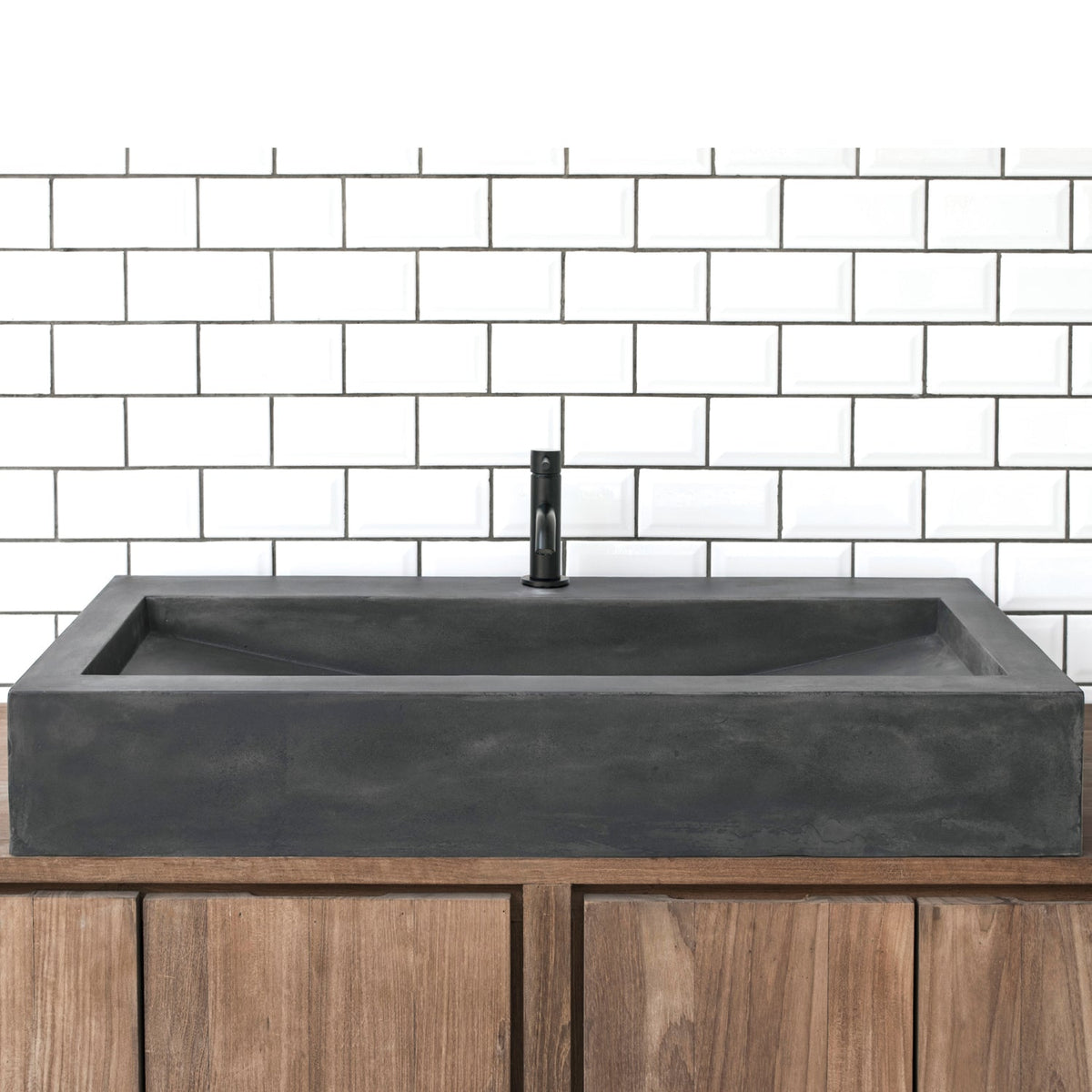 Barclay Gentry — Lavabo de Sobreponer Rectangular de Concreto — imagen 1