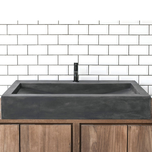 Barclay Gentry — Lavabo de Sobreponer Rectangular de Concreto — imagen 1
