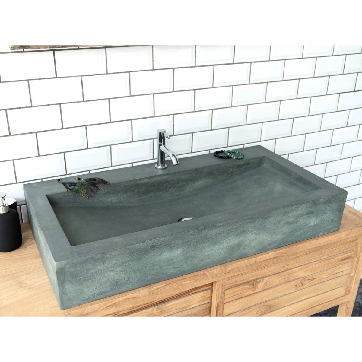 Barclay Gentry — Lavabo de Sobreponer Rectangular de Concreto — imagen 2