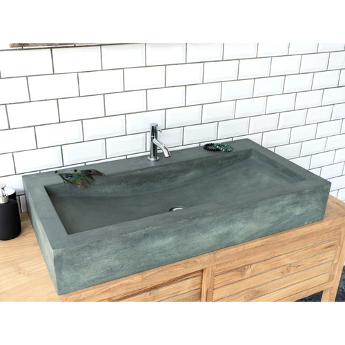 Barclay Gentry — Lavabo de Sobreponer Rectangular de Concreto — imagen 2