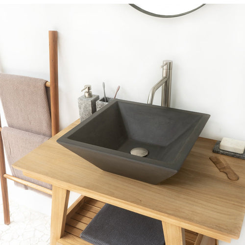 Barclay Radam — Lavabo de Sobreponer Cuadrado de Concreto — imagen 1