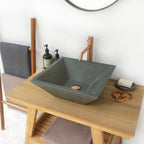 Barclay Radam — Lavabo de Sobreponer Cuadrado de Concreto — imagen 2