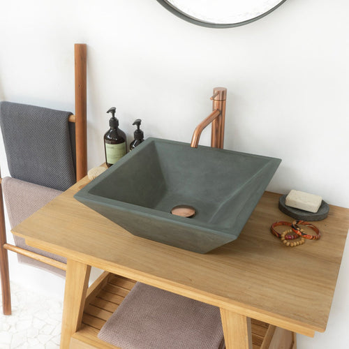 Barclay Radam — Lavabo de Sobreponer Cuadrado de Concreto — imagen 2