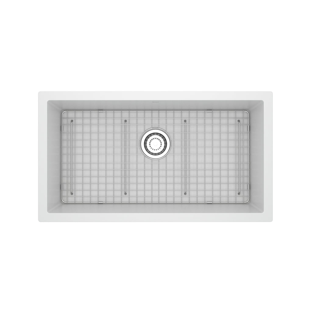 Rohl Fonsa Tarja Sencilla de Cuarzo Bajocubierta 33" - Blanco