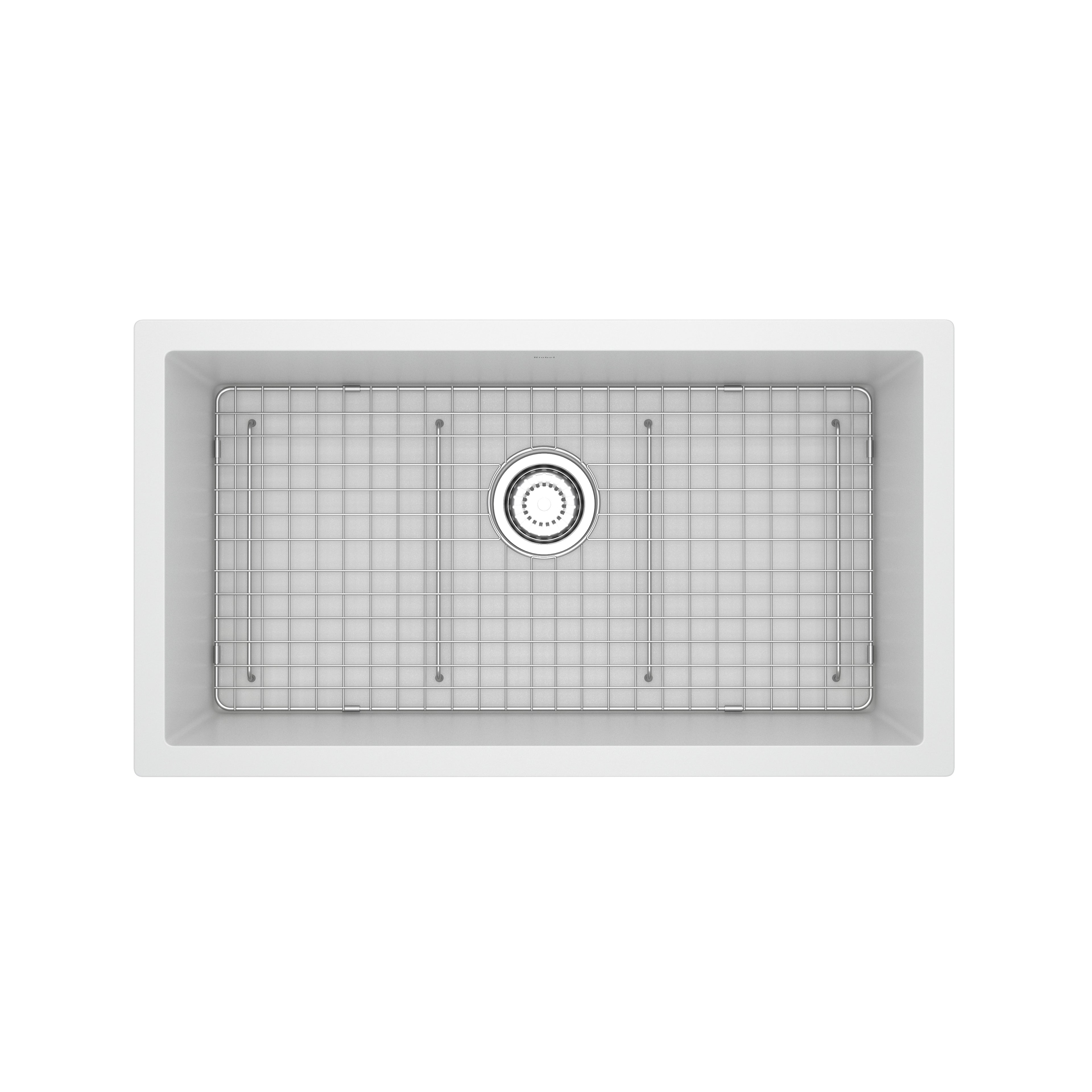 Rohl Fonsa Tarja Sencilla de Cuarzo Bajocubierta 33" - Blanco