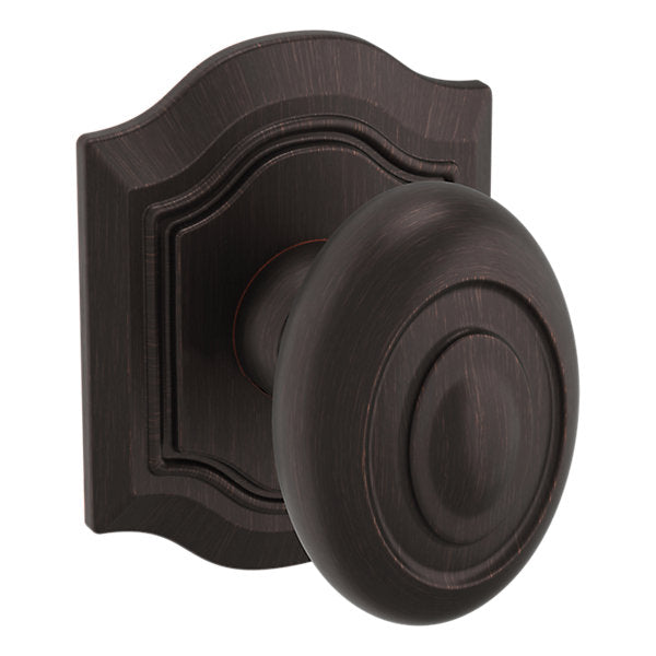 Baldwin Hardware Perilla 5077 Bethpage con Roseta R027 — Bronce veneciano — Dummy completo