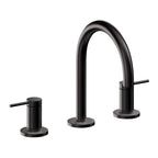 California Faucets D Street 8" Llave de Lavabo de 3 Orificios para Cubierta, con Dos Manerales - Palanca Redonda - Negro Mate