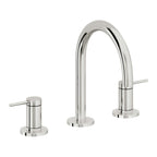 California Faucets D Street 8" Llave de Lavabo de 3 Orificios para Cubierta, con Dos Manerales - Palanca Redonda - Cromo Pulido