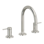 California Faucets D Street 8" Llave de Lavabo de 3 Orificios para Cubierta, con Dos Manerales - Palanca Redonda - Níquel Pulido
