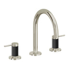 California Faucets D Street 8" Llave de Lavabo de 3 Orificios para Cubierta, con Dos Manerales - Palanca Redonda - Níquel Bruñido