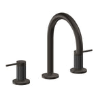 California Faucets D Street 8" Llave de Lavabo de 3 Orificios para Cubierta, con Dos Manerales - Palanca Redonda - Bronce Oscuro