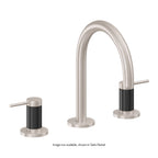 California Faucets D Street 8" Llave de Lavabo de 3 Orificios para Cubierta, con Dos Manerales - Palanca Redonda - Blanco Brillante