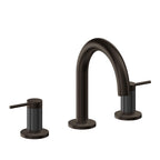 California Faucets D Street 8" Llave de Lavabo de 3 Orificios para Cubierta, con Dos Manerales - Palanca Redonda - Bronce Bella Terra